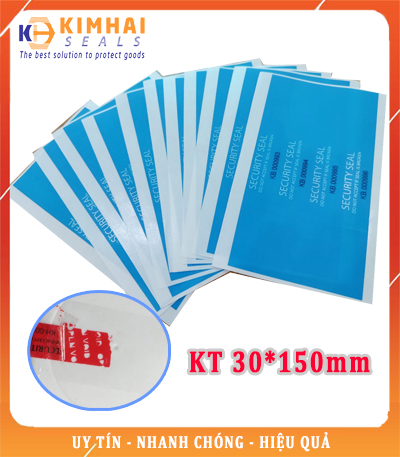 tem niêm phong không để keo 30x150mm