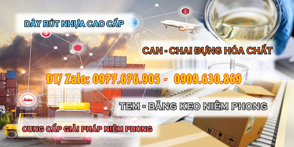 băng keo niêm phong , can đựng xăng dầu